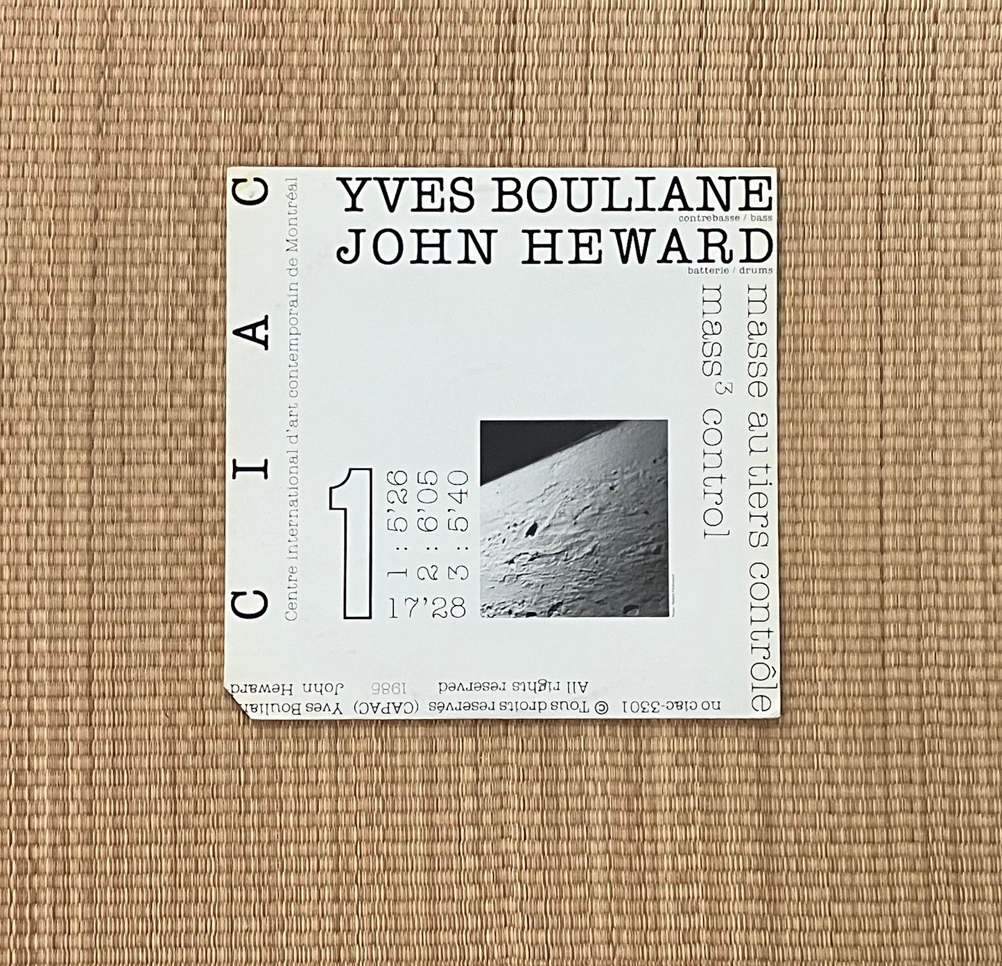 yves bouliane / john heward - masse au tiers contrôle / mass³ control