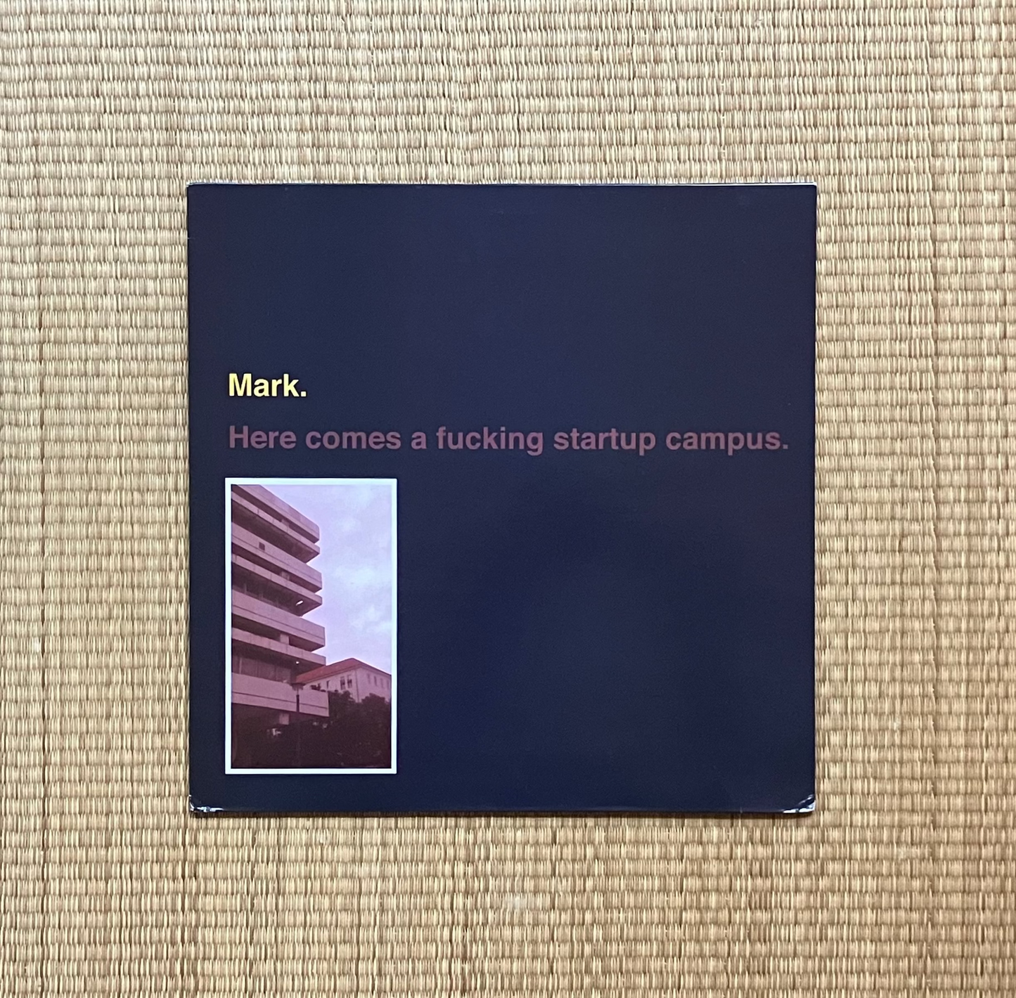 mark - here comes a fucking startup campus