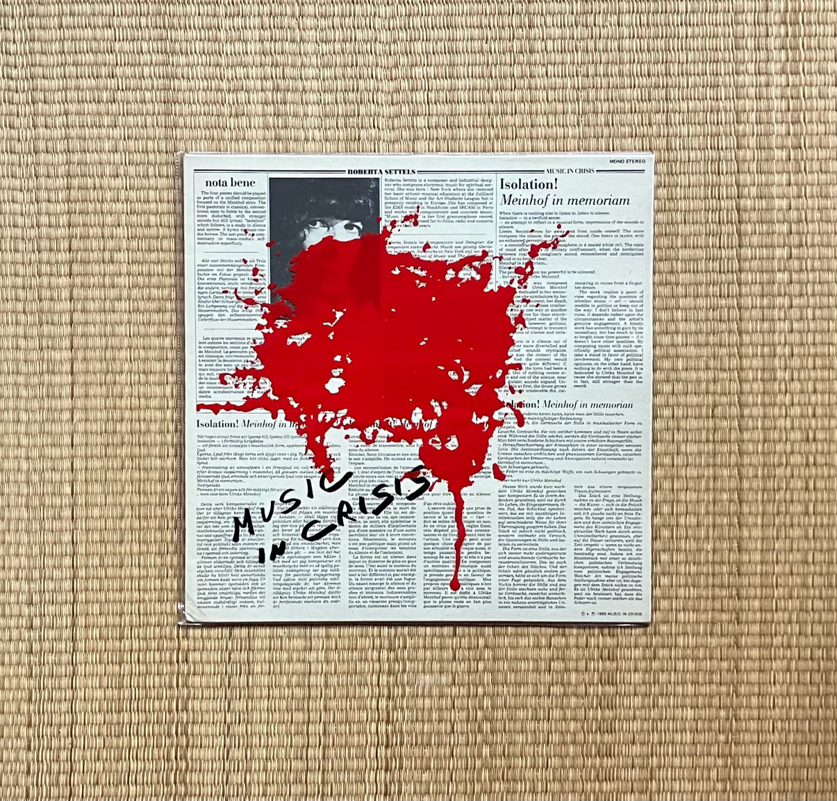 roberta settels - isolation! meinhof in memoriam